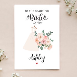 Carte nuptiale de douche | Future mariée carte de vœux | Carte Belle mariée image 3