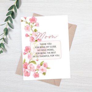 Carte florale de fête des mères | Bonne fête des mères | Carte élégante pour la fête des mères | Carte personnalisée pour la fête des Mères | Carte Fête des Mères