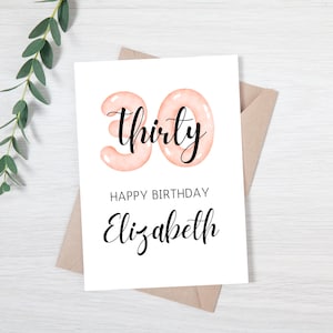 30e anniversaire | Carte personnalisée 30e anniversaire