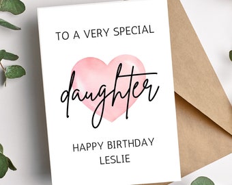 Personalisierte Geburtstagskarte für Tochter | Tochter Geburtstagskarte für Freund | Personalisierte Geburtstagskarte