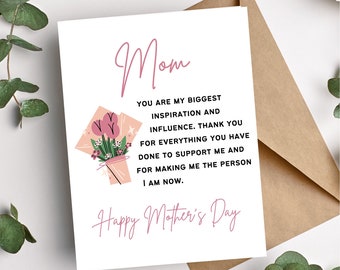 Mother’s Day Card | Happy Mother’s Day | Card for Mother’s Day | Personalized Mother’s Day Card