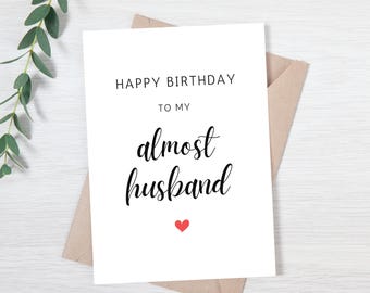 Birthday Card for Fiancée | Birthday Card for Future Husband | Birthday Card for Partner