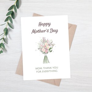 Carte de fête des mères | Bonne fête des mères | carte pour la fête des mères | Carte personnalisée pour la fête des Mères | Carte pour la fête des Mères avec bouquet de fleurs