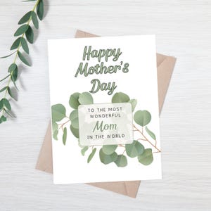 Carte de fête des mères | Bonne fête des mères | carte pour la fête des mères | Carte de la meilleure maman du monde | Carte élégante pour la fête des mères