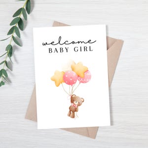 Baby Girl Glückwunschkarte | Schwangerschaft Karte für Mama zu sein | Babyparty Karte | Eltern werden Karte | Erwarte ein Baby | Neue Baby-Karte
