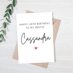 Carte d'anniversaire personnalisée pour meilleur ami | Carte d'anniversaire Bestie | Carte d'anniversaire pour un ami