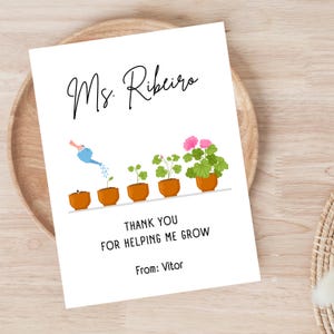 carte de professeur personnalisée | carte de remerciement personnalisée pour professeur | Carte de fin d'année scolaire pour enseignant | Cadeau pour professeur | Pour l'enseignant image 3