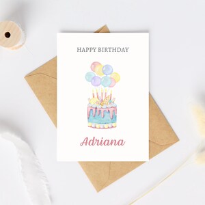 Personalized Birthday Card for Friend | Personalized Girl Birthday Card | Birthday Card for Daughter | Friend Birthday Card image 6