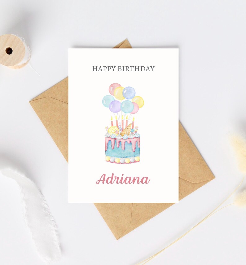 Personalized Birthday Card for Friend | Personalized Girl Birthday Card | Birthday Card for Daughter | Friend Birthday Card image 6