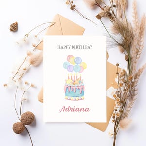 Personalized Birthday Card for Friend | Personalized Girl Birthday Card | Birthday Card for Daughter | Friend Birthday Card image 5