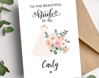 Bridal Shower Card | Bride To Be Card | Beautiful Bride Card