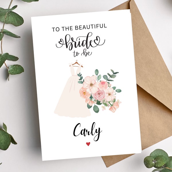 Bridal Shower Card | Bride To Be Card | Beautiful Bride Card