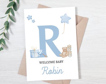Welcome Baby Greeting Card Newborn Congratulations Card Baby Shower Card Keepsake Card for New Parents