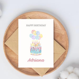 Personalized Birthday Card for Friend | Personalized Girl Birthday Card | Birthday Card for Daughter | Friend Birthday Card image 3
