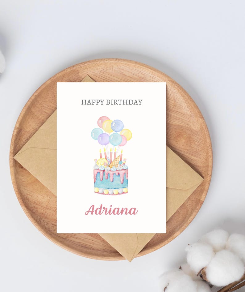 Personalized Birthday Card for Friend | Personalized Girl Birthday Card | Birthday Card for Daughter | Friend Birthday Card image 3