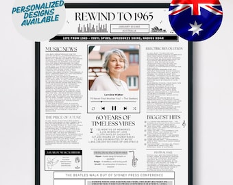 60th Birthday Music Poster: Personalized Milestone Print (Digital Download)