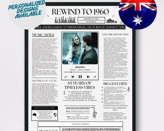 65th Anniversary Music Poster Gift: 1960 Australia Highlights (Digital Download)