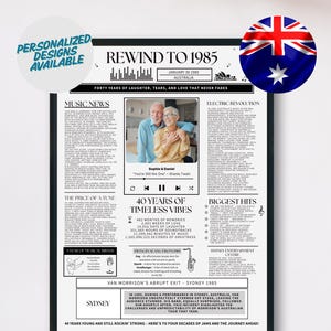 Personlig musikaffisch för 40-årsjubileum: Höjdpunkter från Australien 1985 (digital nedladdning)