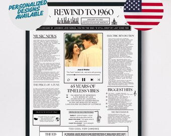 65th Anniversary Gift | 1960 Music Poster (Digital File)