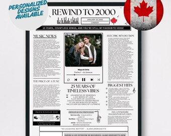 25th Anniversary Music Gift | Personalized Printable Art (Digital Download)