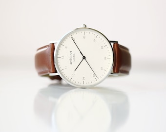 Men's Engraved Watch: Custom Leather Band, Groomsmen Gift