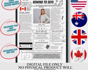 10th Birthday Newspaper Poster: 2015 Canada Highlights (Digital Download)