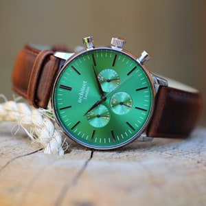 Op maat gegraveerd horloge | Gepersonaliseerd herenhorloge | Gepersonaliseerd horloge voor bruidegom | Luxe gepersonaliseerde cadeaus | Cadeauhorloge stalknecht