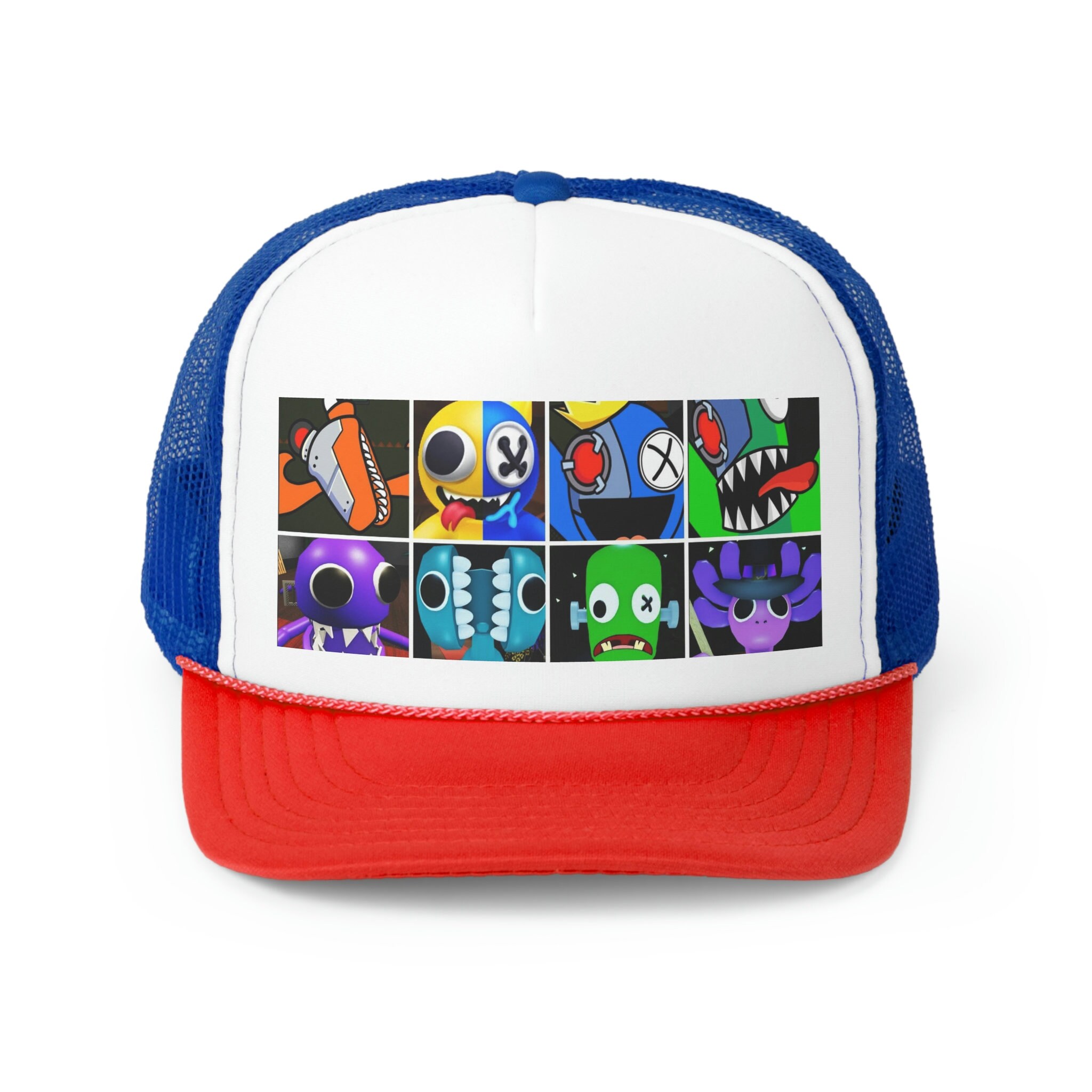 My Rainbow Friends Trucker Caps,rainbow Friends Hat, Red and Blue Hat