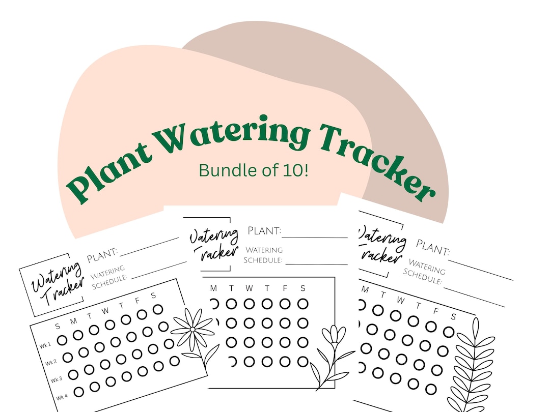 Weekly Plant Watering Tracker | Digital Printable | Houseplant Care Bundle | 4x4 Inch Card - Etsy New Zealand