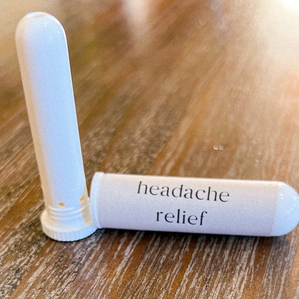 Headache relief nasal inhaler, aromatherapy, congestion headache, tension headache