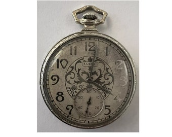 Vintage - 1930 Elgin pocket watch national watch company