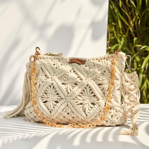 Cream Macrame Bag Etsy Hong Kong