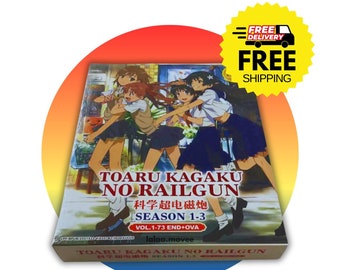 DVD Anime Toaru Kagaku No Railgun Staffel 1 - 3 Komplette TV Serie [Englische Synchro] *Kostenloser Versand*