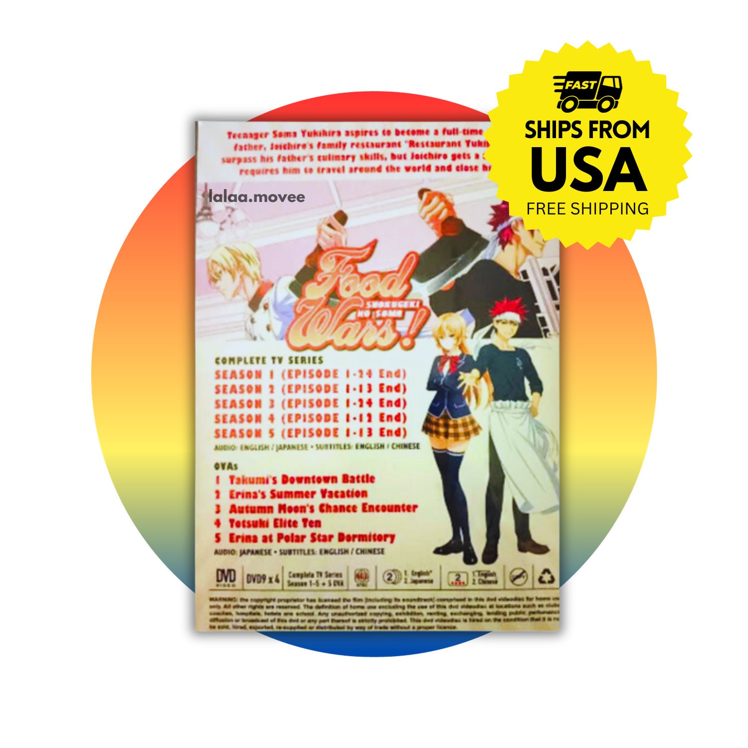 Food Wars! Shokugeki No Soma Season 1-5 Volume 1-86 End Anime DVD