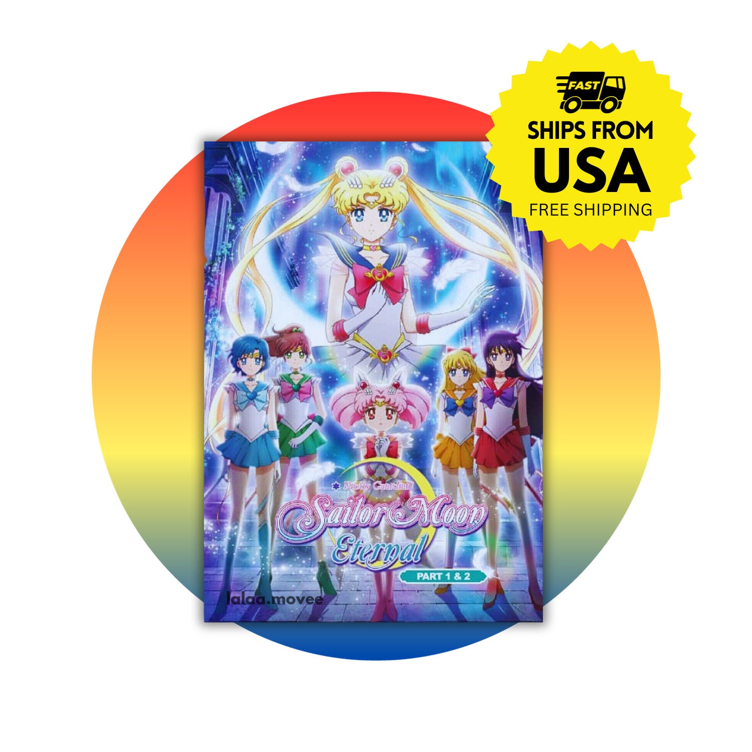 ENGLISH DUBBED Sailor Moon Eternal: the Movie (part 1 &2)DVD