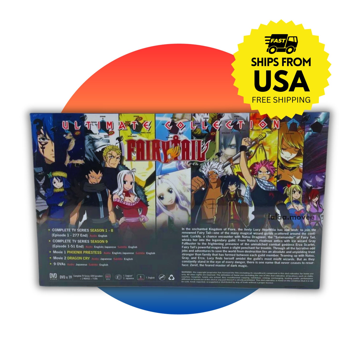 DVD Anime Fairy Tail Series Season 1-9 End Movie