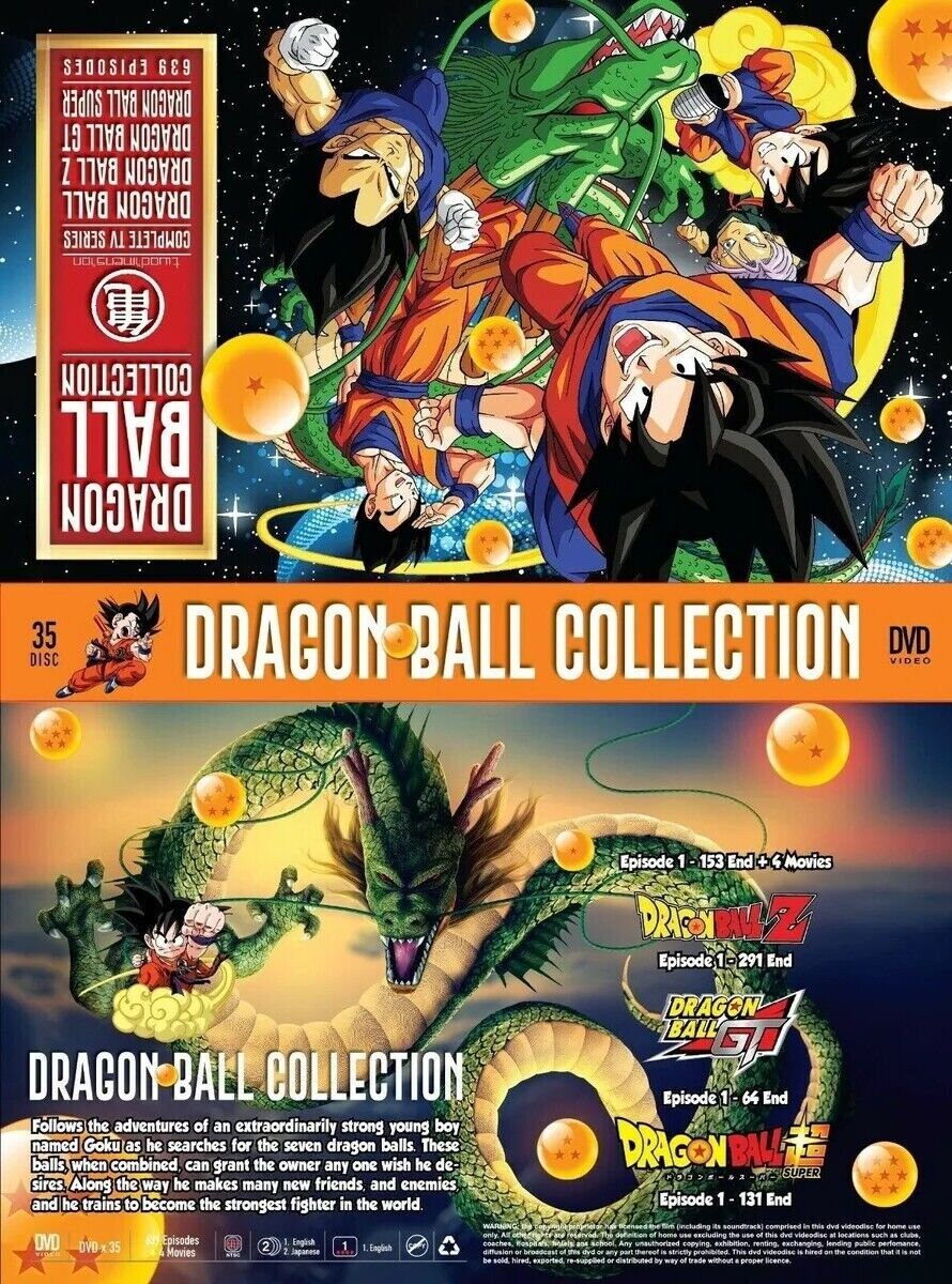 Dragon Ball Z+gt+super 639 Episodes Complete Collection TV Series