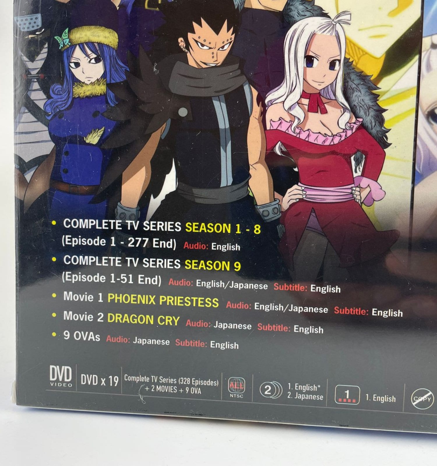 DVD Anime Fairy Tail Series Season 1-9 End Movie