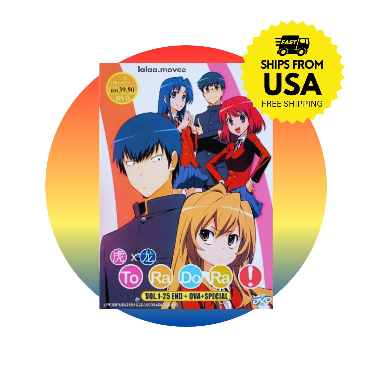 DVD~ANIME TORADORA VOL.1-25 END + OVA + SPECIAL ENGLISH DUBBED + FREE SHIP