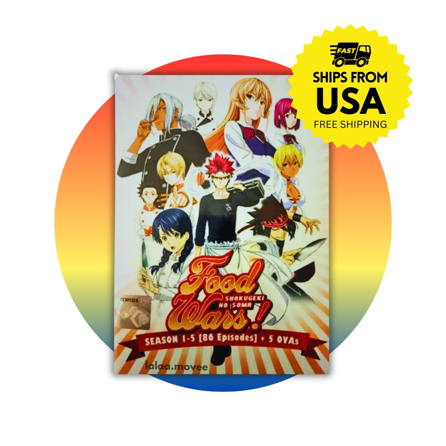 DVD Anime Food Wars! Shokugeki No Soma Season 1-5 Vol.1-86 End English  Subtitle