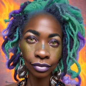 AI Captivating Realistic Black Woman #1