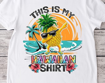 Hawaiian Shirt PNG Sublimation Designs for Cricut & DIY Luau Tiki Summer Shirts (Instant Downloads)