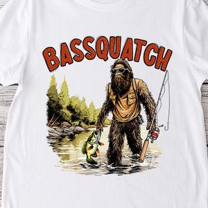 Funny Bigfoot Fishing TShirt Walleye Fish Sasquatch Gift Kids Tie