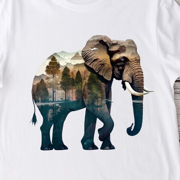 TEE S PRINT - 96099 - ELEPHANT main image 1