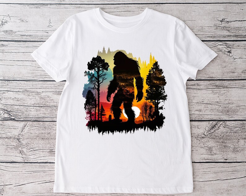 Bigfoot PNG Sublimation Graphic - Sasquatch Retro Sunset Design for ...