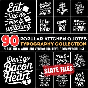 Slate engraving files kitchen quotes bundle for coasters | funny typography sayings for laser engraving | instant download commercial use