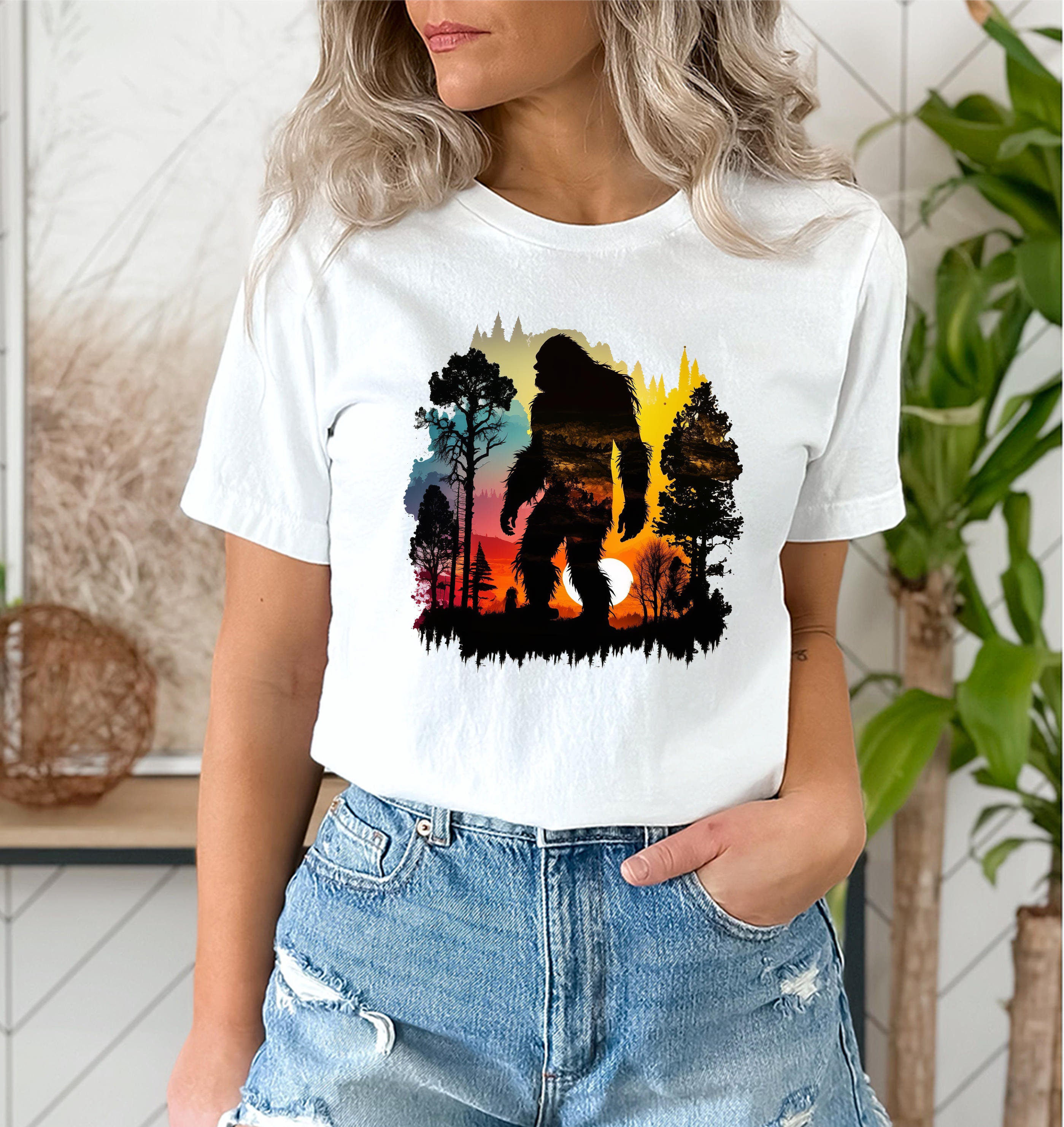 Bigfoot PNG Sublimation Graphic - Sasquatch Retro Sunset Design for ...