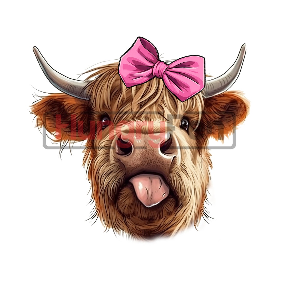 Highland Cow PNG Printable High Quality Sublimation Design Highland Cow ...