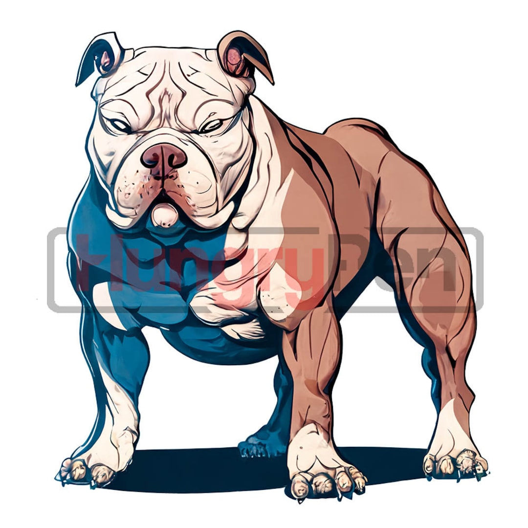 PNG Sublimation Design for American Bully or Pitbull Dog Theme - Etsy