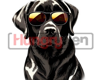 Labrador retriever PNG diseño de sublimación imprimible o imágenes prediseñadas - jefe tema arte descargas digitales instantáneas